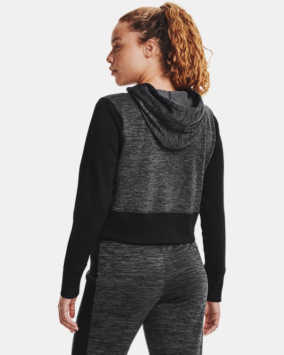 Women's Armour Fleece® Front Zip Hoodie, Black, pdpMainDesktop image number 1